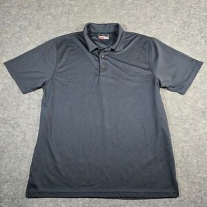 Grand Slam Mens Gray Performance Textured Polo Shirt Large